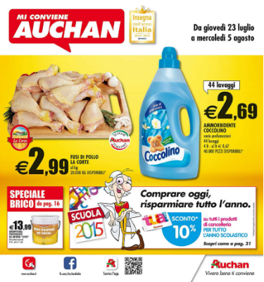 Volantino Auchan Sicilia Fine Luglio 2015