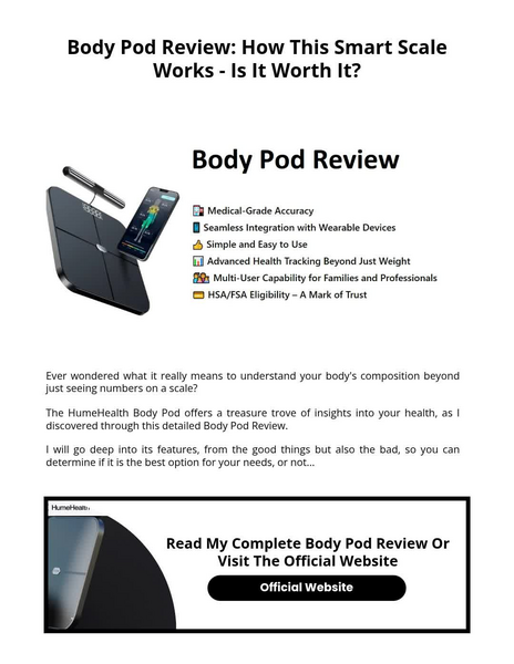 Body Pod Review: How This Smart Scale Works - Is It Worth It?