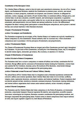 Constitution of the EU