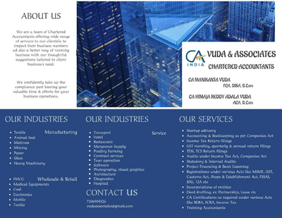 Finance Advisory Company Brochure
