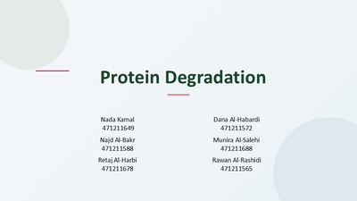 Protein Degradation