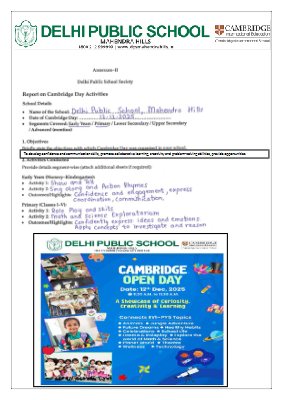 CAMBRIDGE DAY REPORT and EVIDENCES Final